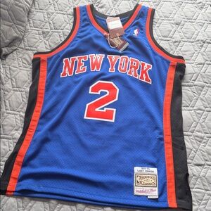 Mitchell & Ness Blue and Red New York Jersey